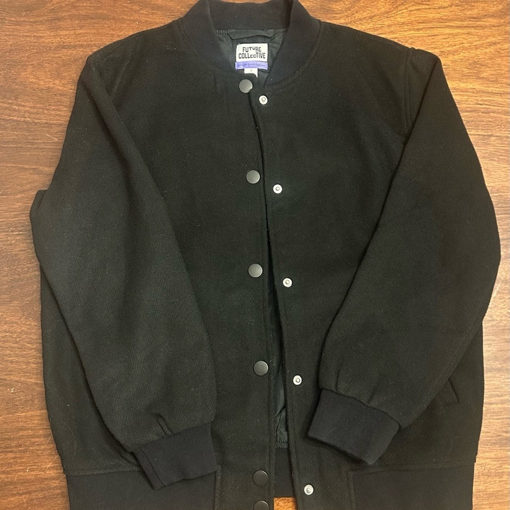 Classic Black Bomber Jacket by Olympic Collective